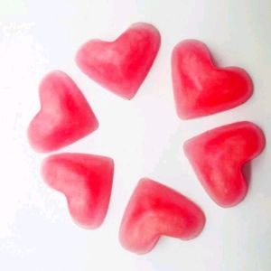 (5 for $10)- Handmade heart soap